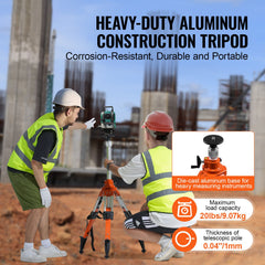 Laser Level Tripod Stand 5/8"-11 Thread 27.16-67.71 in Height Adjustment