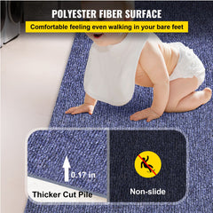 Indoor Outdoor Rug Carpet Blue 6x13ft Area Rugs Runner for Patio Deck,1.8x4m