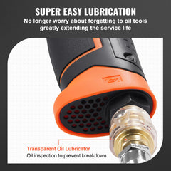 1/2-Inch Air Impact Wrench, High Torque Up to 1400 ft-lbs, Lightweight 4.6 lb Design Pneumatic Impact Gun with 11-PCS 1/2-Inch Drive CR-V Steel Impact Socket Set & Carrying Case