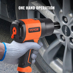1/2-Inch Air Impact Wrench, High Torque Up to 1400 ft-lbs, Lightweight 4.6 lb Design Pneumatic Impact Gun with 11-PCS 1/2-Inch Drive CR-V Steel Impact Socket Set & Carrying Case