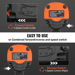 Air Impact Wrench, 3/4-Inch Drive Air Impact Gun, Up to 1870ft-lbs Nut-busting Torque, Composite Pneumatic Impact Wrench for Auto_epairs_nd_aintenance Heavy Duty