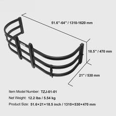 Truck Bed Extender, Aluminum Retractable Tailgate Extender, 131cm-162.6cm Adjustable Length, Fits for Ridgeline, Tacoma, Gladiator, Colorado/Canyon, Frontier, and Ranger