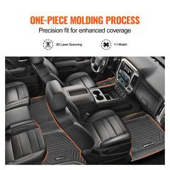 Automotive Floor Mats Fits for Chevrolet Silverado/GMC Sierra 1500 3 pcs