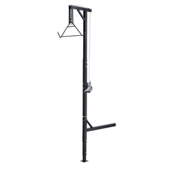 Truck Hitch Game Hoist, 400 lbs Load Capacity, Hunting Deer Hoist with 2-inch Receiver, 360-Degree Swivel Shaft & Adjustable Height, Includes Gambrel Winch for Skinning & Cleaning Game