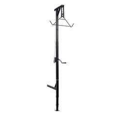 Truck Hitch Game Hoist, 500 lbs Load Capacity, Hunting Deer Hoist with 2-inch Receiver, 360-Degree Swivel Shaft & Adjustable Height, Includes Gambrel Winch for Skinning & Cleaning Game