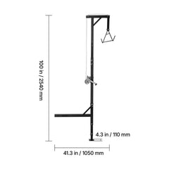 Truck Hitch Game Hoist, 500 lbs Load Capacity, Hunting Deer Hoist with 2-inch Receiver, 360-Degree Swivel Shaft & Adjustable Height, Includes Gambrel Winch for Skinning & Cleaning Game