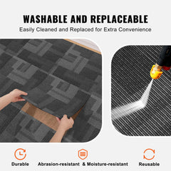 Carpet Tiles Reusable, 24"x 24"Carpet Squares With Padding Attached, Soft Padded Carpet Tiles, Easy Install DIY for Bedroom Living Room (24Tiles, Mixed Gray)