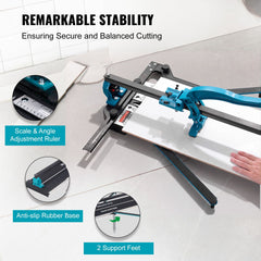 Manual Tile Cutter, 1000mm, Porcelain Ceramic Tile Cutter with Tungsten Carbide Cutting Wheel, Infrared Positioning, Anti-Skid Feet, Durable Rails for professional installers or beginners