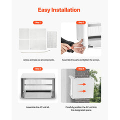 Air Conditioner Wall Sleeve 26 in with Exterior Grille Wall AC Sleeve
