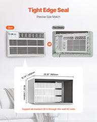 Air Conditioner Wall Sleeve 26 in with Exterior Grille Wall AC Sleeve