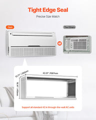 Air Conditioner Wall Sleeve 42 in Universal Through the Wall AC Sleeve