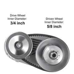 Drive Clutch, 2-8HP Engine, 2000 RPM High-Strength Drive Clutch with Asymmetric Designed Wheels & Robust Rubber Belt, Sturdy & Durable Clutch with Full Accessories, Fit for Various Engines