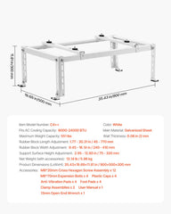 Mini Split Ground Stand Adjustable Anti Vibration for 9000-24000 BTU