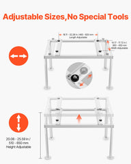 Mini Split Ground Stand Adjustable Anti Vibration for 9000-36000 BTU