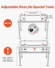 Mini Split Ground Stand Adjustable Anti Vibration for 9000-18000 BTU