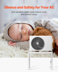 Mini Split Ground Stand Adjustable Anti Vibration for 9000-18000 BTU