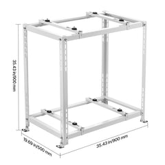 Mini Split Ground Stand, Anti-Vibration Mini Split Stand for 9000-18000 BTU Ductless Air Conditioner Heat Pump, Heavy Duty AC Base Bracket Floor Mount w/ 250kg Max. Load,Dual Levels
