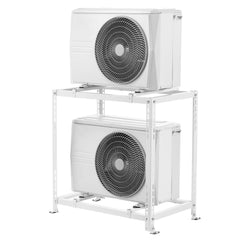 Mini Split Ground Stand, Anti-Vibration Mini Split Stand for 9000-18000 BTU Ductless Air Conditioner Heat Pump, Heavy Duty AC Base Bracket Floor Mount w/ 250kg Max. Load,Dual Levels