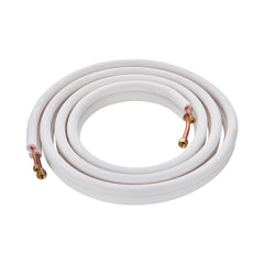 4876.8mm Mini Split Line Set, 6.4 & 12.7mm O.D Copper Pipes Tubing and Triple-Layer Insulation, for Air Conditioning or Heating Pump Equipment & HVAC with Rich Accessories (18ft Connection Cable