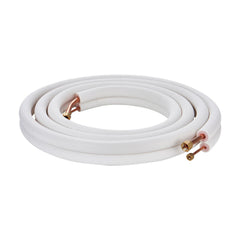 4876.8mm Mini Split Line Set, 6.4 & 12.7mm O.D Copper Pipes Tubing and Triple-Layer Insulation, for Air Conditioning or Heating Pump Equipment & HVAC with Rich Accessories (18ft Connection Cable