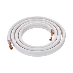 4876.8mm Mini Split Line Set, 6.4 & 12.7mm O.D Copper Pipes Tubing and Triple-Layer Insulation, for Air Conditioning or Heating Pump Equipment & HVAC with Rich Accessories (18ft Connection Cable