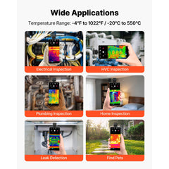 Thermal Imaging Camera for Android, 512 x 384 TISR Super Resolution, 25HZ Refresh Rate Infrared Thermal Imager for Smartphone Tablet, 256 x 192 IR Resolution, -20°C to 550°C & 15 Color Palettes
