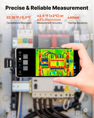 Thermal Imaging Camera for Android, 512 x 384 TISR Super Resolution, 25HZ Refresh Rate Infrared Thermal Imager for Smartphone Tablet, 256 x 192 IR Resolution, -20°C to 550°C & 15 Color Palettes
