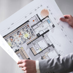 Wide Format Paper, 609.6 mm x 45.7 m Plotter Paper, 4 Rolls CAD Bond Rolls with 50.8 mm Core, 10 KG Plotter Paper Rolls, for CAD Drawings, Engineering Plans, GIS Maps & Architectural Designs