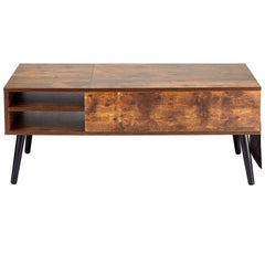 Lift Top Coffee Table 39.4 in Rectangle Coffee Table for Living Room Brown