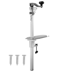 Commercial Can Opener, Heavy-Duty Manual Tabletop Cans Opener for Cans Up to 300 mm Height, Height-Adjustable Can Openers Fixed with Screws & Table Clamp, for Restaurant, Hotel, and Food Store
