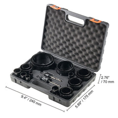 Hole Saw Kit, 18 PCS Saw Blades, 6 Drill Bits, 1 Hex Wrench, Bi Metal M42 Hole Saw Set with Carrying Case, General Purpose Size from 3/4" to 4-1/2", Ideal for Wood Board, Iron and Plastic Plate