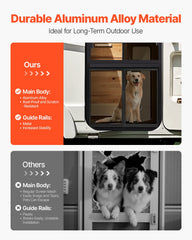 RV Screen Door Protector, 673.1 x 508 mm Door Grille, Easy to Install and Disassemble, Reinforced Breathable Protective Mesh, Aluminum Alloy Camper RV Entry Protector for Pet Protection, Black