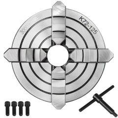 Metal Lathe Chuck 4-Jaw Independent 5 inch Cast Iron Milling Turning CNC