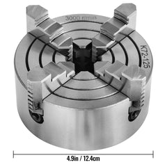 Metal Lathe Chuck 4-Jaw Independent 5 inch Cast Iron Milling Turning CNC