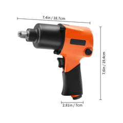 Air Impact Wrench, 1/2" Drive Air Impact Gun Up to 880ft-lbs Nut-busting Torque, 7500RPM Lightweight Pneumatic Tool for Auto_epairs_nd_aintenance