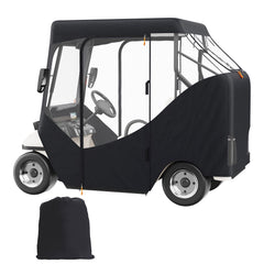 Golf Cart Enclosure, Polyester Driving Enclosure, Club Car Covers Suitable for 2-Seater Golf Carts, Sunproof and Dustproof Outdoor Cart Cover