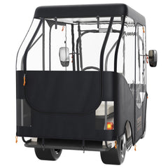 Golf Cart Enclosure, 420D Polyester Driving Enclosure with 4-Sided Transparent Windows, 4 Passenger Club Car Covers Universal Fits for Most Brand Carts, Sunproof and Dustproof Outdoor Cart Cover