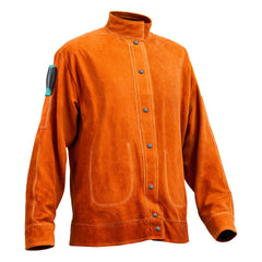 Flame-Resistant Welding Jacket Heavy Duty Leather Welding Jacket L Size