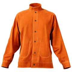 Flame-Resistant Welding Jacket Heavy Duty Leather Welding Jacket XL Size
