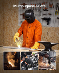 Flame-Resistant Welding Jacket Heavy Duty Leather Welding Jacket XL Size