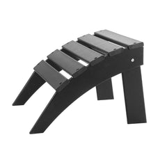 Adirondack Ottoman, 47.5L x 50W x 33H cm HDPE Plastic Folding Adirondack Ottoman, Weather-Resistant Foot Rest for Adirondack Chair, Widely Used for Outside Porch Pool Lawn Backyard, Black