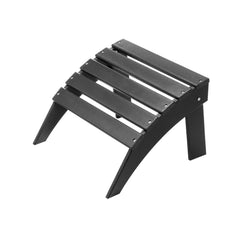 Adirondack Ottoman, 47.5L x 50W x 33H cm HDPE Plastic Folding Adirondack Ottoman, Weather-Resistant Foot Rest for Adirondack Chair, Widely Used for Outside Porch Pool Lawn Backyard, Black