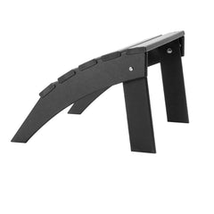 Adirondack Ottoman, 47.5L x 50W x 33H cm HDPE Plastic Folding Adirondack Ottoman, Weather-Resistant Foot Rest for Adirondack Chair, Widely Used for Outside Porch Pool Lawn Backyard, Black