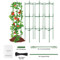 4 Packs Tomato Cages for Garden 1620 mm Tomato Plant Stakes Support Cage