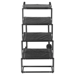 Dog Stairs for Car, 4 Steps Extra Wide Foldable Dog Ramp for Large Dogs with Non-Slip Surface, Portable Lightweight Pet Stairs Ladder for Car, SUV, Truck, High Bed, Sofa, Support up to 113 kg