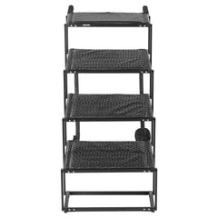 Dog Stairs for Car, 4 Steps Extra Wide Foldable Dog Ramp for Large Dogs with Non-Slip Surface, Portable Lightweight Pet Stairs Ladder for Car, SUV, Truck, High Bed, Sofa, Support up to 113 kg