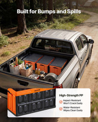 Plastic Collapsible Storage Bins with Lids, 45L 3Packs, Stackable Folding Storage Crates with Handles, Holds 20 kg Per Bin, Heavy Duty Containers, Space-Saving Baskets, for Home Organizing