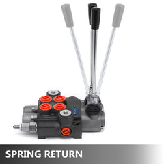 Hydraulic Valve 2 Spool Hydraulic Directional Control Valve 11gpm Hydraulic Control Valve Double Acting for Tractors Loaders Tanks