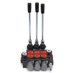 3 Spool Hydraulic Control Valve 11GPM Hydraulic Directional Control Valve Double Acting Hydraulic Valve for Tractors Loaders Tanks