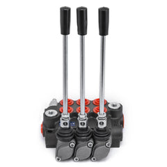 3 Spool Hydraulic Control Valve 11GPM Hydraulic Directional Control Valve Double Acting Hydraulic Valve for Tractors Loaders Tanks